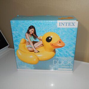 NEW INTEX Large 58" Ride-On Yellow Duck Duckie Pool Float Inflatable Swim Raft